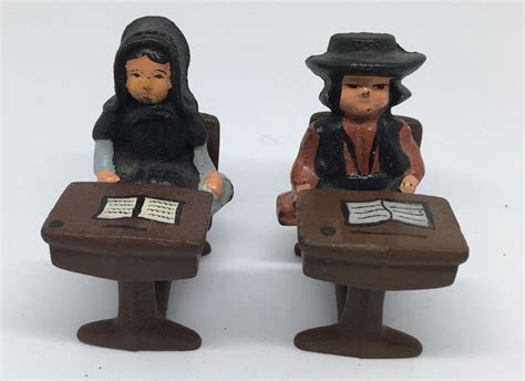 Cast Iron Amish Girl and Boy at School Amish School | Etsy | Amish girl, Kids play set, Kids playing