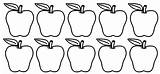 10 Apples Coloring Page Pages sketch template
