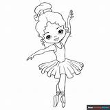 Easy Ballerina Coloring Pages  Easyrjuucedunp sketch template