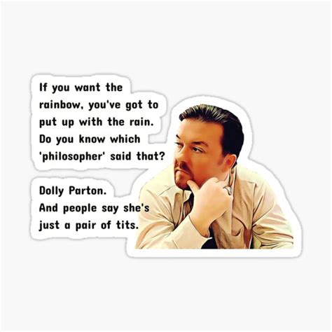 "David Brent Quote, The Office UK" Sticker by avit1 | Redbubble