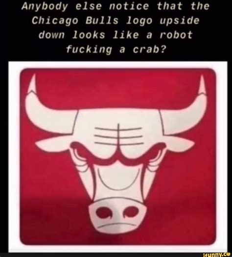 Anybody else notice that the Chicago Bulls logo upside down looks like ...