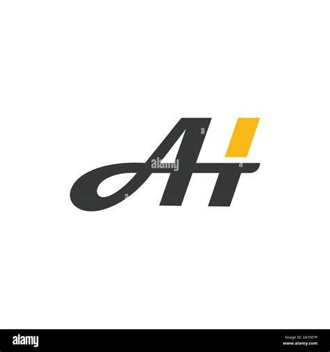 Initial letter ah or ha logo design template Stock Vector Image & Art ...