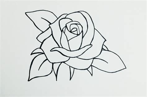 Easy Rose Drawing Tutorial at PaintingValley.com | Explore collection of Easy Rose Drawing Tutorial