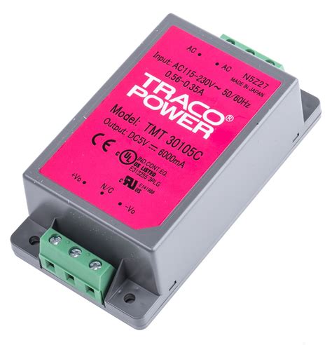 TMT 30105C | TRACOPOWER Encapsulated, Switching Power Supply, 5V dc, 6A, 30W | RS
