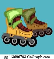 2 Scatting Shoes Vector Color Illustration Clip Art | Royalty Free - GoGraph