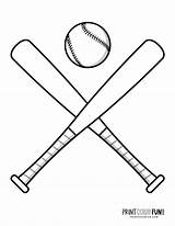 Baseball Gear coloring Pages Balls & bats Mitts Hats At  sketch template