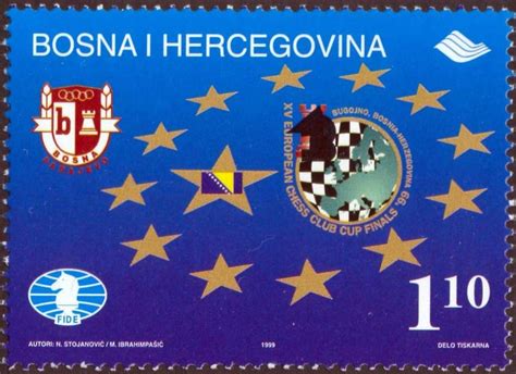 Bosnia and Herzegovina 1999 15th European Chess Clubs Championship Final - Bugojno - Stamps of ...