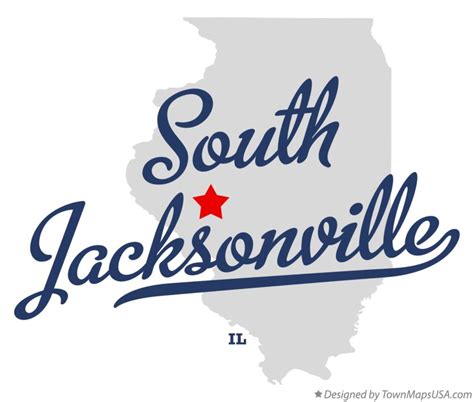 Map of South Jacksonville, IL, Illinois