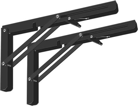 Buy Folding Shelf Brackets 2 Pack,Heavy Duty Triangle Shelf Bracket for Bench Table,Wall Mounted ...