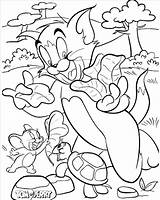 Tom And Jerry With Turtle coloring Page  Download Print Or Color sketch template