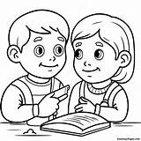 Respectful Children Listening Coloring Page  Pagescom sketch template