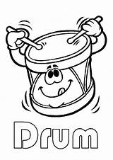 Coloring Pages  Drum Musical Instrument sketch template