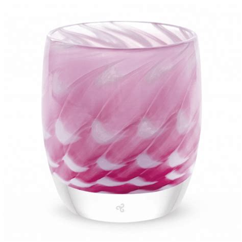 goodness | pink hand-blown glass candle holder | glassybaby