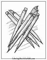 Pen Coloring Pages Free PDF Printables  Sheets For Kids sketch template