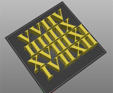 Roman Numeral Clock STL Files — Westbury Research 3D Prinitng FDM SLA Rapid Prototyping 3D ...