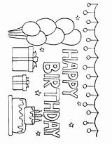 Happy Birthday Coloring Pages Free Printable PDF sketch template