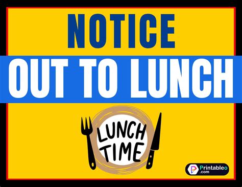 25+ Printable Out to Lunch Sign| Download FREE PDFs | Out to lunch ...