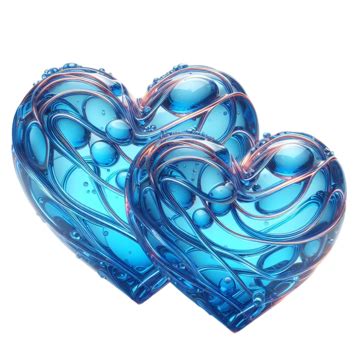 Cute Heart Digital Art Design In Vibrant Watercolor Illustration Style, Cute Heart Digital Art ...