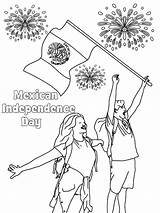Beautiful Mexican Independence Day Coloring Scene sketch template