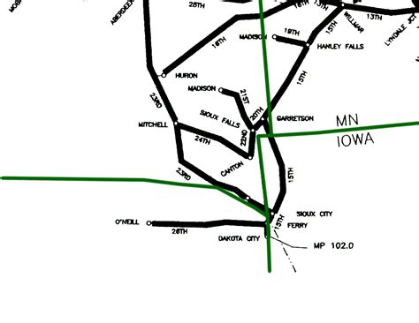 Burlington Northern Lakes Division System Map