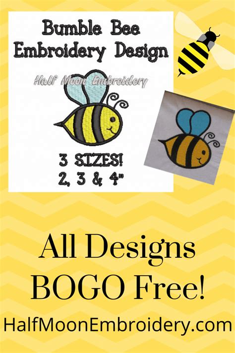 Bumble Bee Embroidery Design in 2021 | Bee embroidery design, Bee embroidery, Embroidery designs