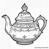 Teapot Coloring Pages  Free & Printable sketch template