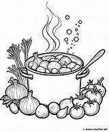 Vegetable coloring page For soup Download Or Print Free sketch template