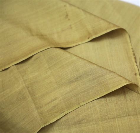 Banana Cotton Fabric in Mat Gold Colour • Vritti Designs