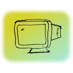 Vector clip art of printer and monitor | Free SVG