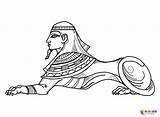 Sphinx Ancient Egypt Coloring Page  Free Printable Pages sketch template