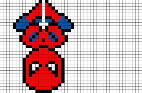 Spider Man Pixel Art | Spiderman pixel art, Pixel art templates, Minecraft pixel art