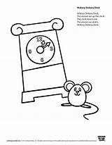 Printable Hickory Dickory Dock Coloring Page sketch template