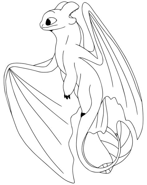 Night Fury Dragon Toothless coloring page - Download, Print or Color Online for Free