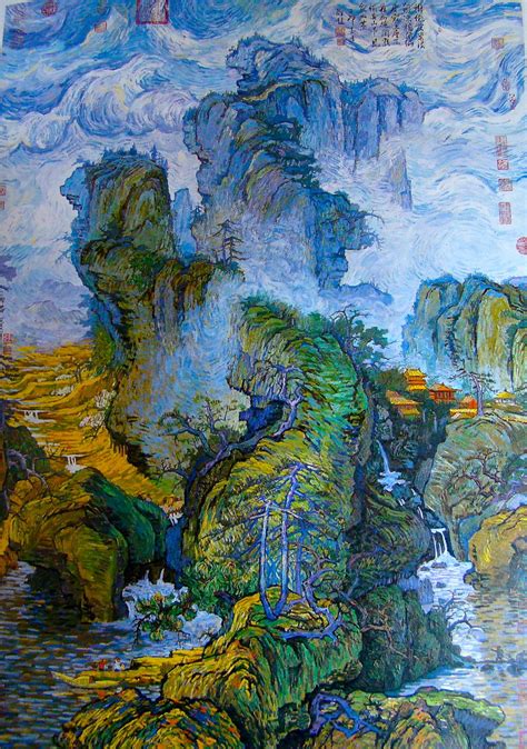 Guo-Xi's scroll of Early Spring - Van Gough | Oil on canvas … | Flickr