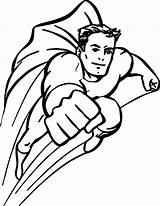 Superhero Printable Coloring Pages sketch template