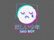 Japanese Glitchad Boy Anime Aesthetic Vaporwave 90s Japan Greeting Card by Yichen Aania