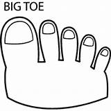 Toes Coloring Page sketch template
