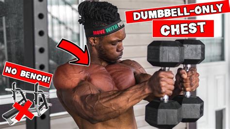 DUMBBELL CHEST WORKOUT AT HOME | NO BENCH NEEDED! - YouTube