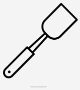 Cooking Utensils Coloring Page  Black And White Spatula Free sketch template