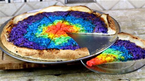 Rainbow Pizza with Homemade Dough from Scratch | FunFoods - YouTube