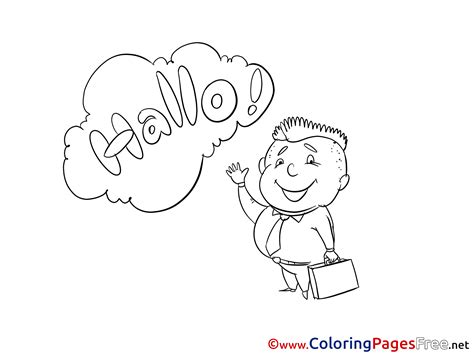 Hello Coloring Sheet