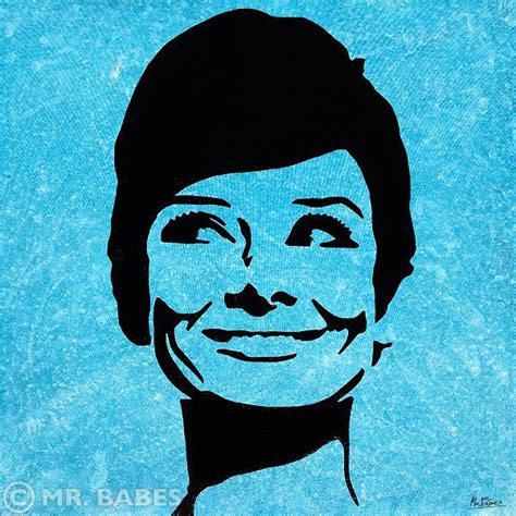 MR.BABES "Audrey Hepburn" Original Pop Art Painting Canvas Portrait A…