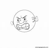 Angry Face Coloring Pages To Print  Free Printable sketch template