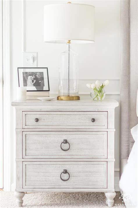White washed night stands that will tie your bedroom furniture together #nightstands #mixe ...