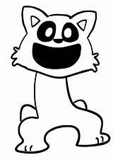 Smile Cat From Zoonomaly coloring Page  Download Print Or Color sketch template