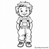 Overalls Coloring Pages  Free & Printable sketch template