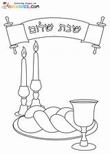 Shabbat Coloring Pages sketch template