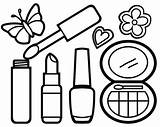Printable Makeup Face Coloring Pages sketch template