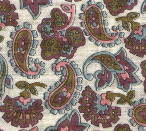 paisley and flowers brown purple blue green fabric | Flickr