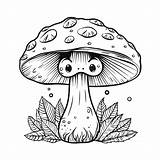 Cute Mushroom Coloring Page  Free Printable Templates sketch template